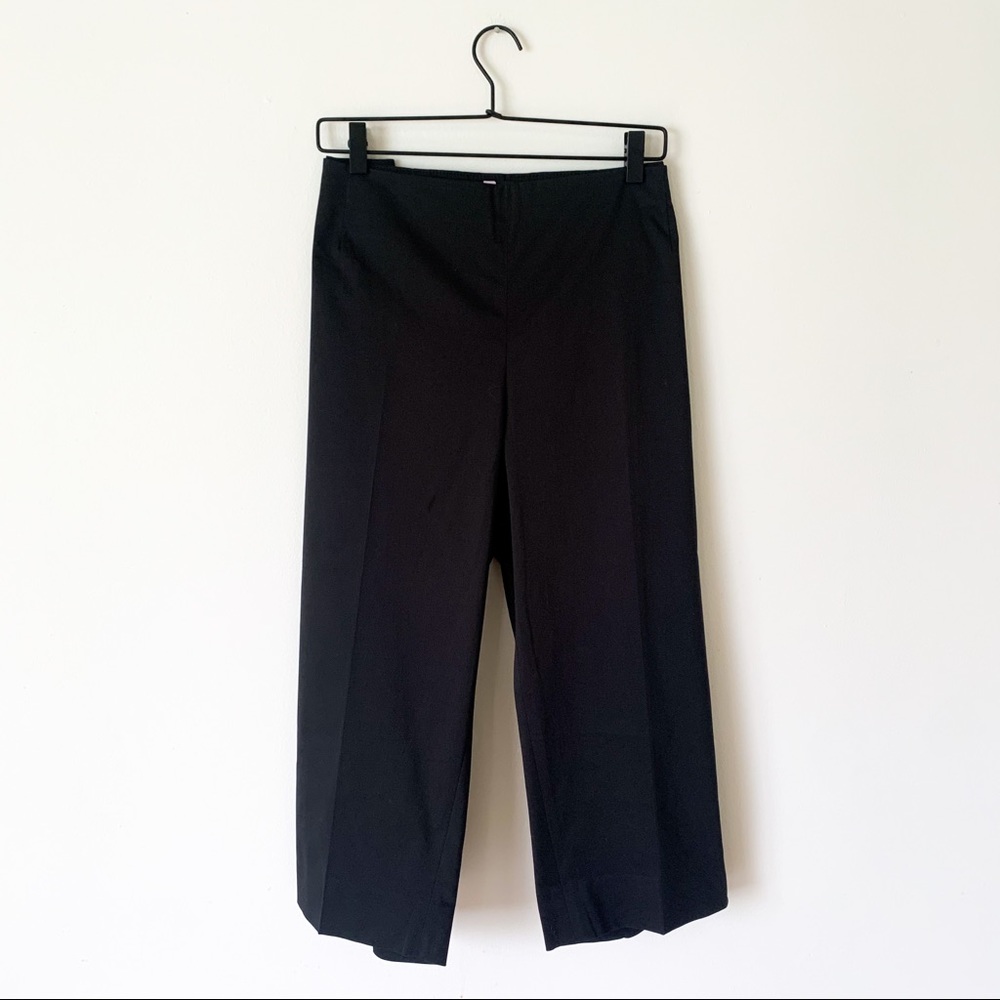 Layfayette 148 plus size cropped side slit trouser